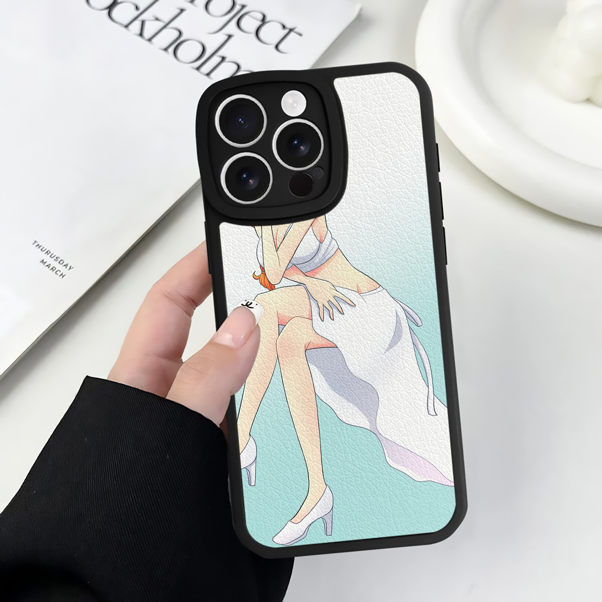 （画像用） ワンピース ONE PIECE 【iPhone 16シリーズ対応】シリコンスマホケース（レザー調） 材質：シリコン